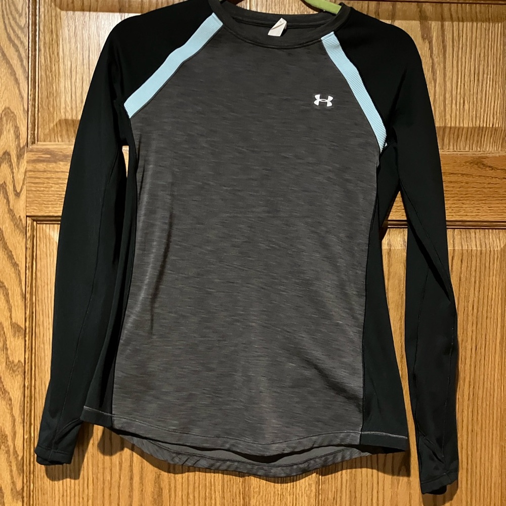 Under Armour Black and Gray Long Sleeve Shirt